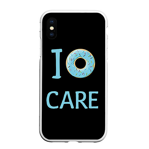 Чехол iPhone XS Max матовый I Donut care / 3D-Белый – фото 1