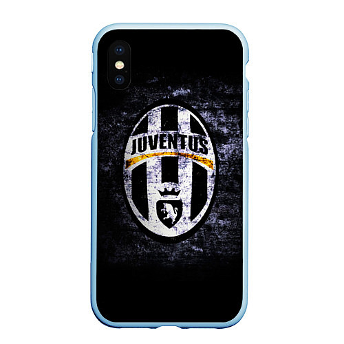 Чехол iPhone XS Max матовый Juventus: shadows / 3D-Голубой – фото 1