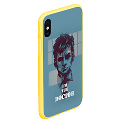 Чехол iPhone XS Max матовый I'm the doctor, цвет: 3D-желтый — фото 2