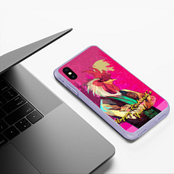 Чехол iPhone XS Max матовый Happy Richards year!, цвет: 3D-светло-сиреневый — фото 2