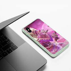 Чехол iPhone XS Max матовый Dazzle Magic, цвет: 3D-салатовый — фото 2
