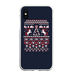 Чехол iPhone XS Max матовый Новогодний свитер Покебол