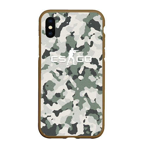 Чехол iPhone XS Max матовый CS GO: White Forest / 3D-Коричневый – фото 1