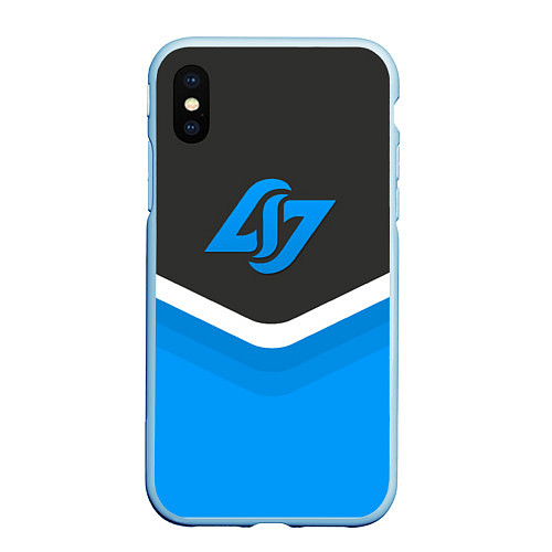 Чехол iPhone XS Max матовый CLG Uniform / 3D-Голубой – фото 1