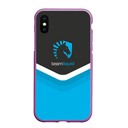 Чехол iPhone XS Max матовый Team Liquid Uniform, цвет: 3D-фиолетовый