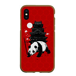 Чехол iPhone XS Max матовый Panda Warrior
