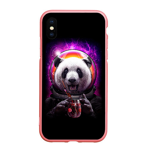 Чехол iPhone XS Max матовый Panda Cosmonaut / 3D-Баблгам – фото 1