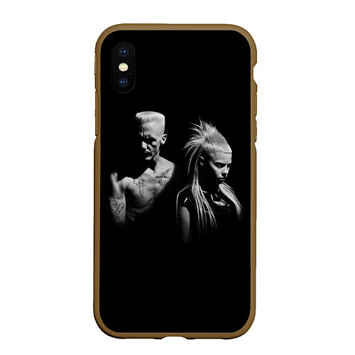 Чехол iPhone XS Max матовый Die Antwoord: Black / 3D-Коричневый – фото 1