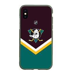 Чехол iPhone XS Max матовый NHL: Anaheim Ducks