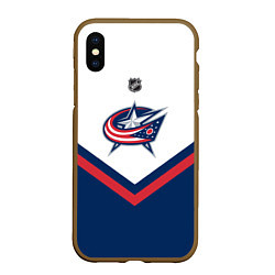 Чехол iPhone XS Max матовый NHL: Columbus Blue Jackets