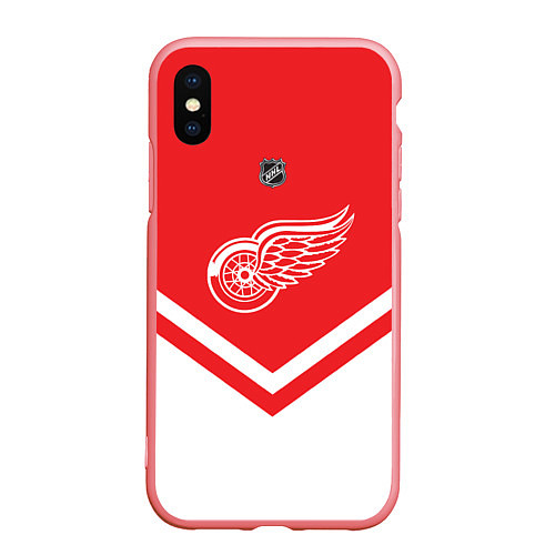 Чехол iPhone XS Max матовый NHL: Detroit Red Wings / 3D-Баблгам – фото 1