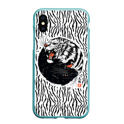 Чехол iPhone XS Max матовый Yin Yang Tigers
