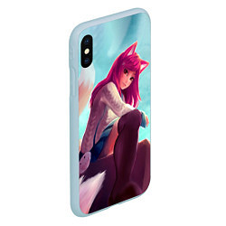 Чехол iPhone XS Max матовый Cute, цвет: 3D-голубой — фото 2