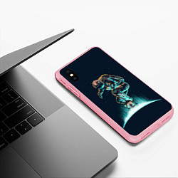 Чехол iPhone XS Max матовый Планетарный скейтбординг, цвет: 3D-баблгам — фото 2