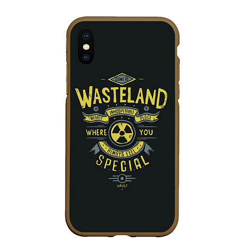 Чехол iPhone XS Max матовый Come to Wasteland / 3D-Коричневый – фото 1
