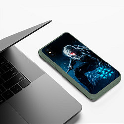 Чехол iPhone XS Max матовый Metal gear solid 4, цвет: 3D-темно-зеленый — фото 2