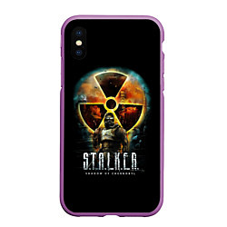 Чехол iPhone XS Max матовый STALKER: Shadow of Chernobyl, цвет: 3D-фиолетовый