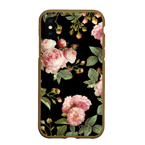 Чехол iPhone XS Max матовый TOP Roses / 3D-Коричневый – фото 1