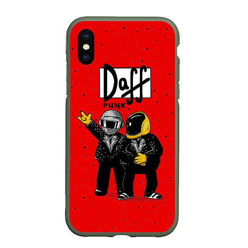 Чехол iPhone XS Max матовый Daff Punk / 3D-Темно-зеленый – фото 1