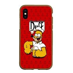 Чехол iPhone XS Max матовый Duff Beer