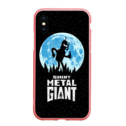 Чехол iPhone XS Max матовый Bender Metal Giant
