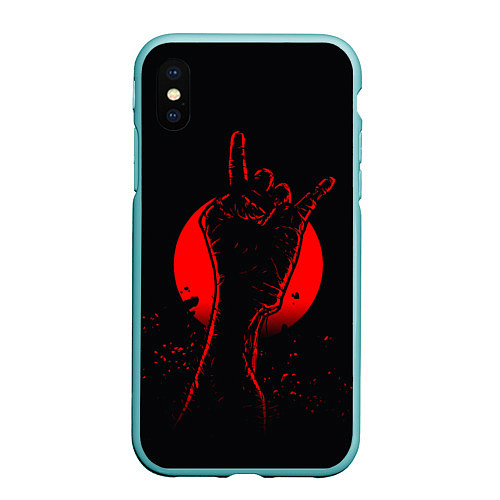 Чехол iPhone XS Max матовый Zombie Rock / 3D-Мятный – фото 1