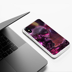 Чехол iPhone XS Max матовый Pink, цвет: 3D-белый — фото 2