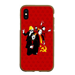 Чехол iPhone XS Max матовый Communist Party, цвет: 3D-коричневый