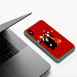 Чехол iPhone XS Max матовый Communist Party, цвет: 3D-темно-зеленый — фото 2