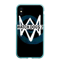 Чехол iPhone XS Max матовый Watch Dogs 2, цвет: 3D-мятный