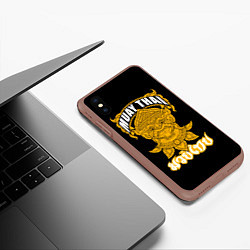Чехол iPhone XS Max матовый Muay Thai Fighter, цвет: 3D-коричневый — фото 2