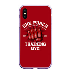 Чехол iPhone XS Max матовый One Punch Gym