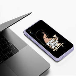 Чехол iPhone XS Max матовый GTA Vice City, цвет: 3D-светло-сиреневый — фото 2