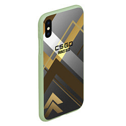 Чехол iPhone XS Max матовый Cs:go - Bronze Deco Бронзовая декорация 2022, цвет: 3D-салатовый — фото 2