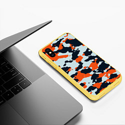 Чехол iPhone XS Max матовый CS:GO Asiimov Camouflage, цвет: 3D-желтый — фото 2