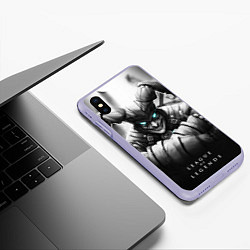 Чехол iPhone XS Max матовый Shaco, цвет: 3D-светло-сиреневый — фото 2