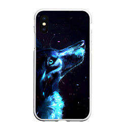 Чехол iPhone XS Max матовый Лунный волк