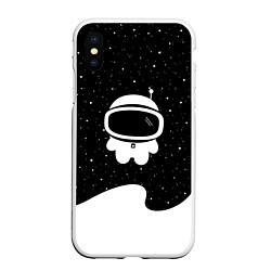 Чехол iPhone XS Max матовый Маленький космонавт