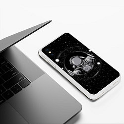 Чехол iPhone XS Max матовый Черная дыра, цвет: 3D-белый — фото 2
