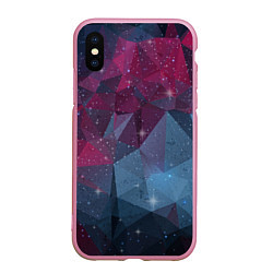 Чехол iPhone XS Max матовый PolyStar, цвет: 3D-розовый