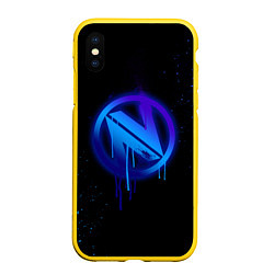 Чехол iPhone XS Max матовый EnVyUs: Black collection, цвет: 3D-желтый