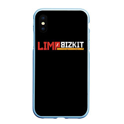 Чехол iPhone XS Max матовый Limp Bizkit, цвет: 3D-голубой