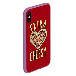 Чехол iPhone XS Max матовый Extra Cheesy, цвет: 3D-фиолетовый — фото 2