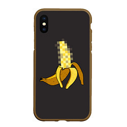 Чехол iPhone XS Max матовый XXX Banana, цвет: 3D-коричневый