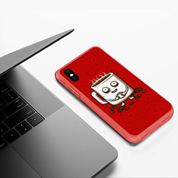 Чехол iPhone XS Max матовый Кофейный пьяница, цвет: 3D-красный — фото 2