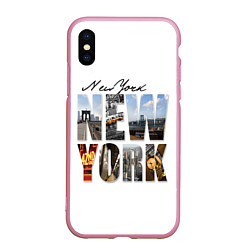 Чехол iPhone XS Max матовый Панорамы Нью Йорка
