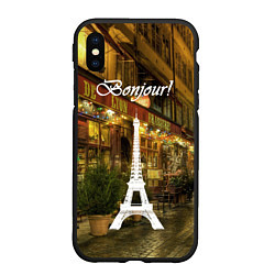 Чехол iPhone XS Max матовый Bonjour - Paris