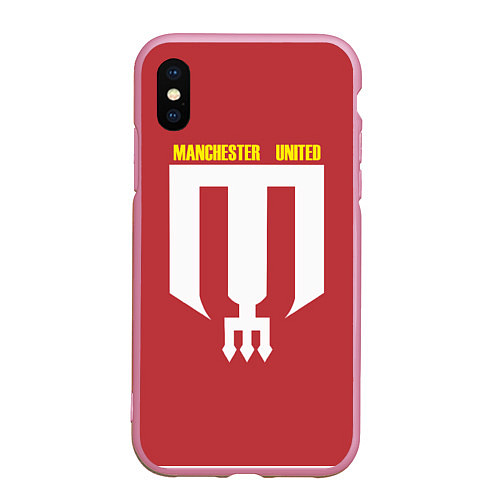 Чехол iPhone XS Max матовый Manchester Unt / 3D-Розовый – фото 1