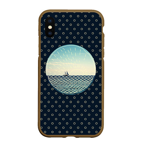 Чехол iPhone XS Max матовый Морское настроение / 3D-Коричневый – фото 1