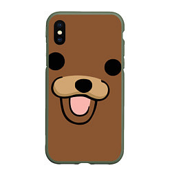 Чехол iPhone XS Max матовый Медведь